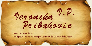 Veronika Pribaković vizit kartica